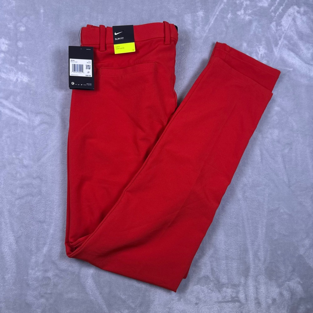 Nike Flex Golf Pants Mens 34x34 Slim Fit University Red BV0273-657 NEW